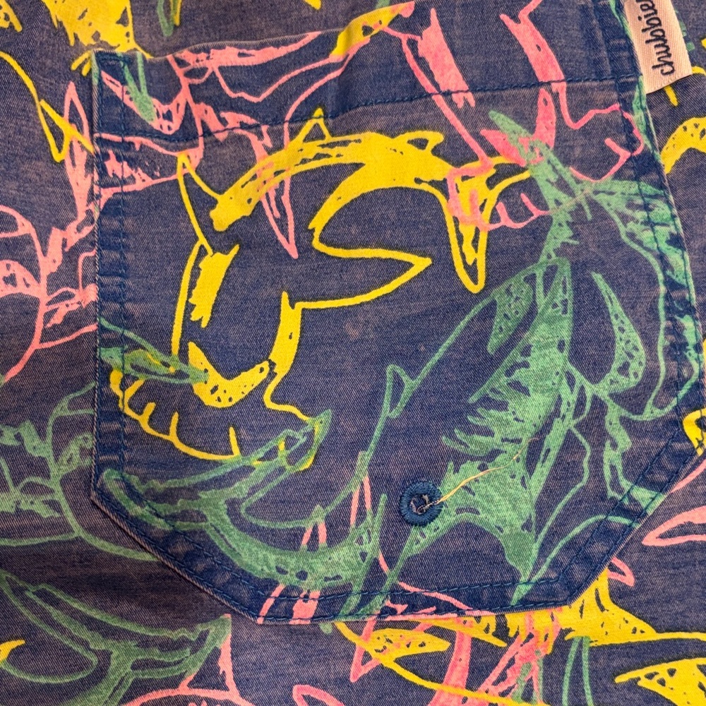 Chubbies Multicolor Shark Pattern Swim Shorts - image 4